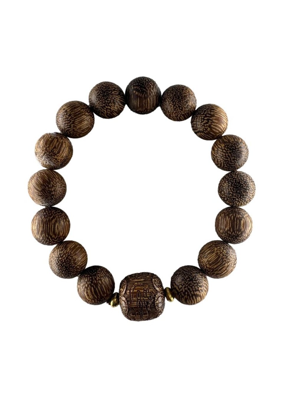 Natural Agarwood /Chen Xiang 12mm Wood Bracelet Round Aloeswood Pixiu 15x15mm